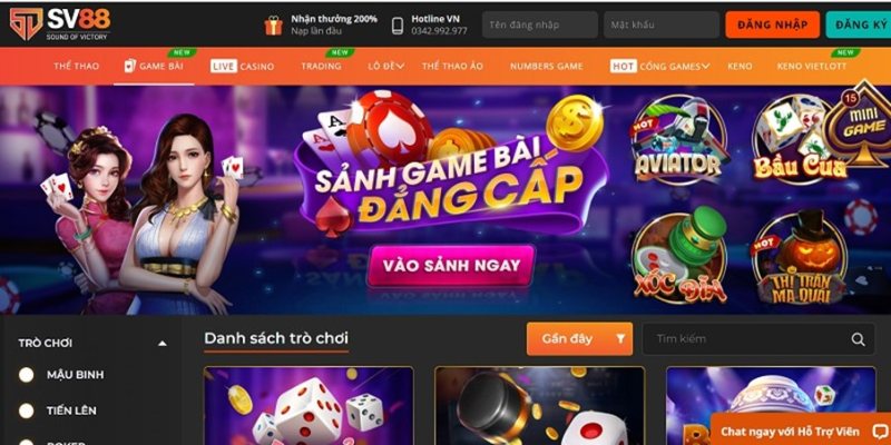 SV88 casino nổi danh là sân chơi cá cực trực tuyến an toàn